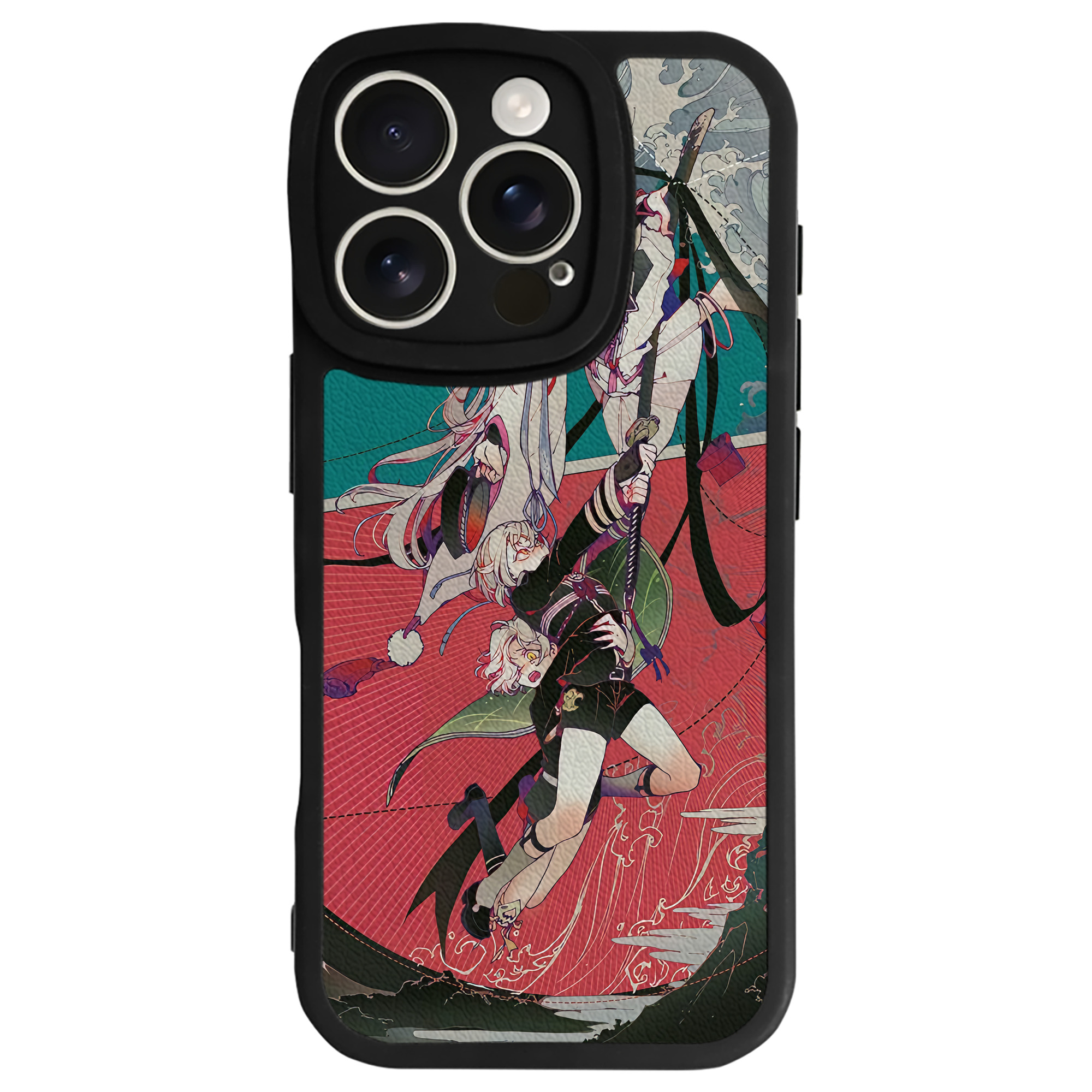 （画像用） 刀剣乱舞 Touken Ranbu 【iPhone 16シリーズ対応】シリコンスマホケース（レザー調） 材質：シリコン